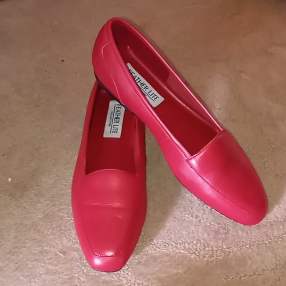 Featherlite Shoes - Red Leather Flats